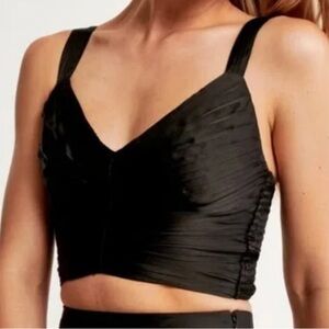 Abercrombie & Fitch Plunge Ruched Top Size Small
